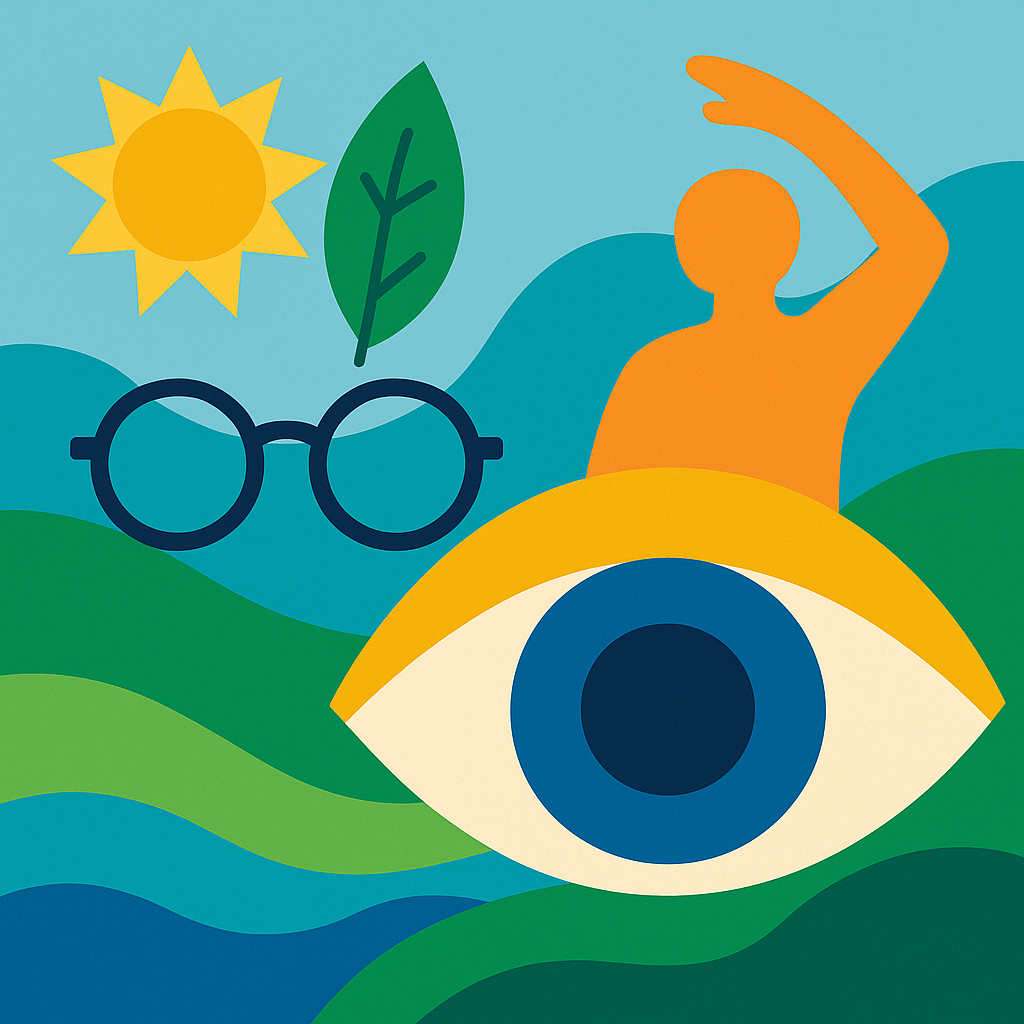 Ilustración abstracta de visión y bienestar
